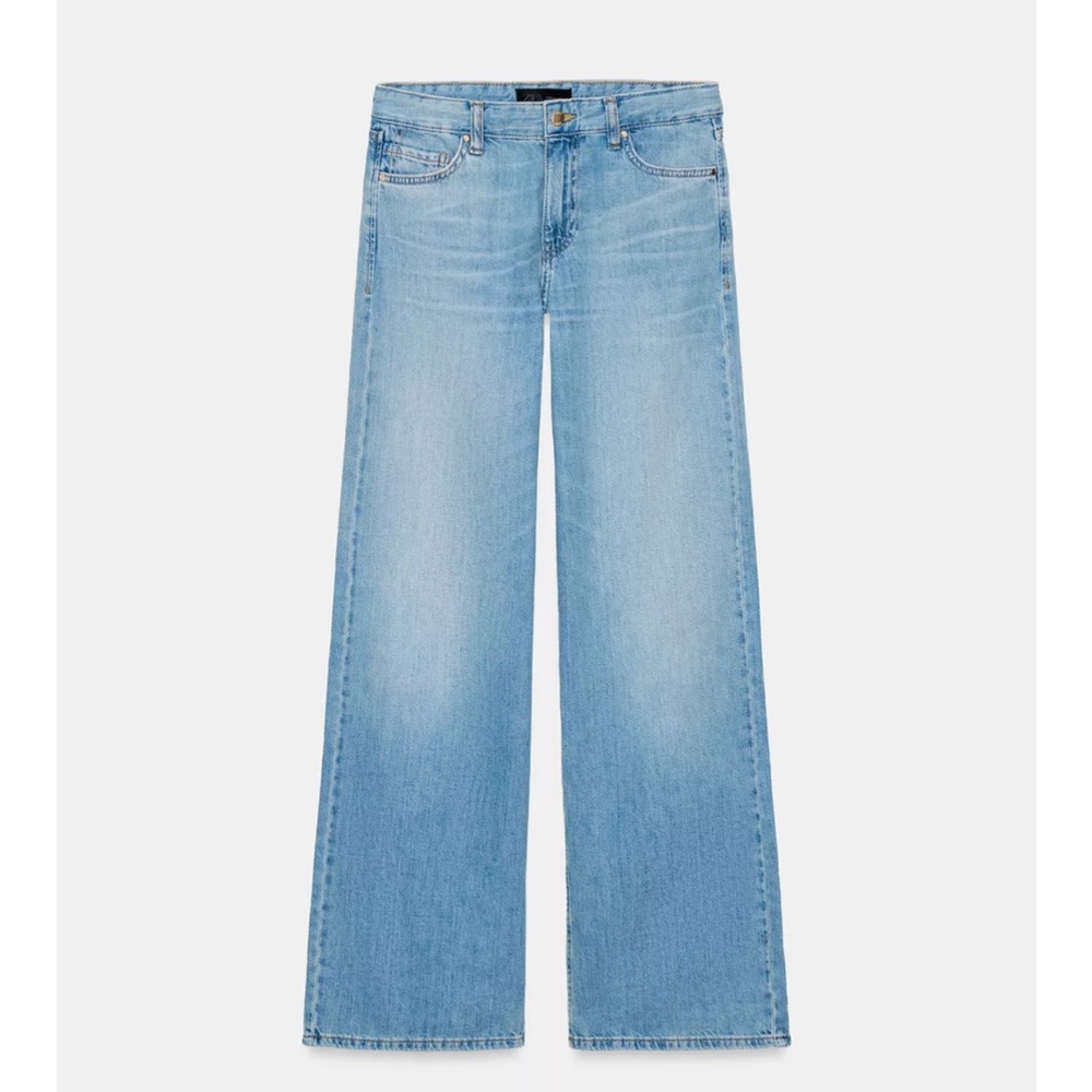 Zara low rise wide leg jeans